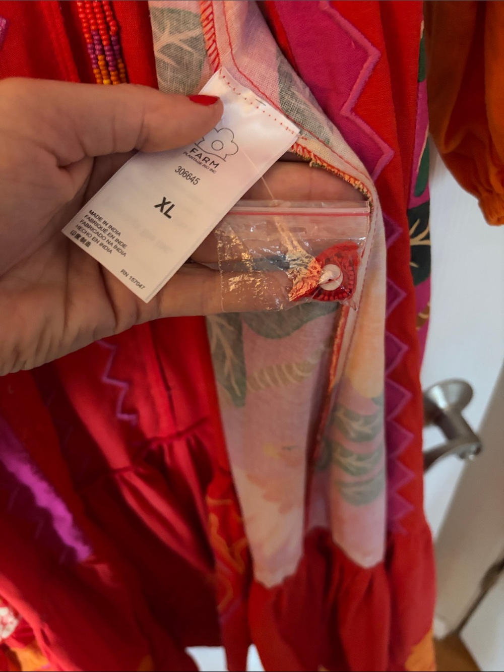 Farm Rio Sunset Patchwork Maxi Dress - Flawed - please read - Picture 14 of 16